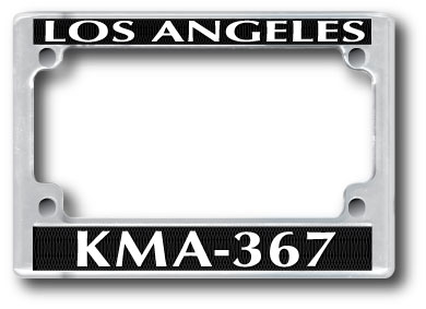 Chrome Metal Motorcycle License Plate Frame