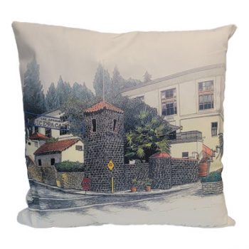 Academy Gates Throw Pillow